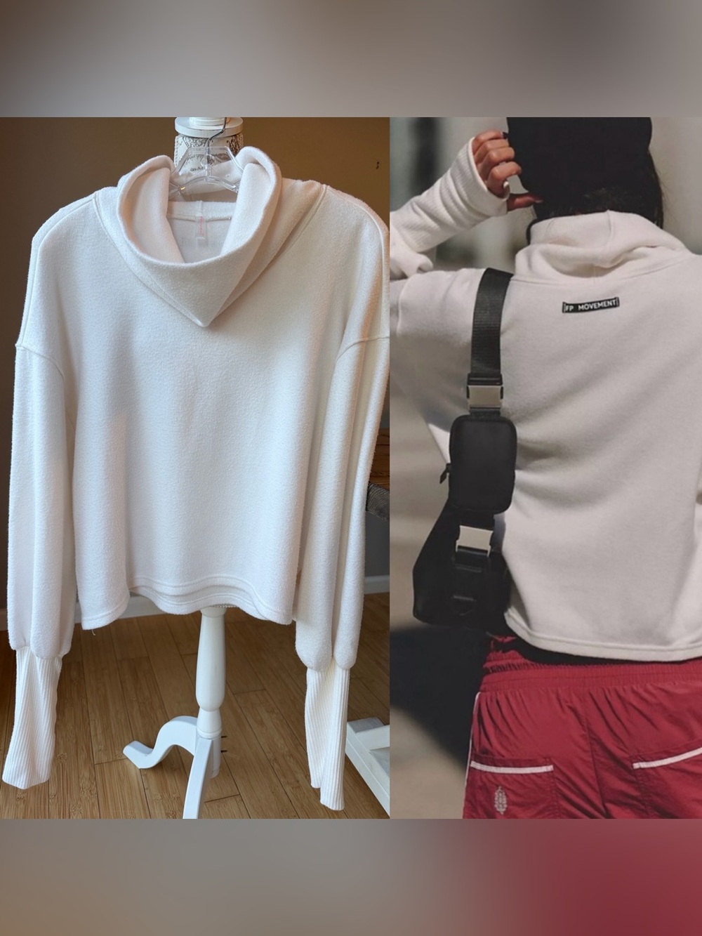 FP Movement Free People Ivory
Ride It Out Cowl Neck Pullover